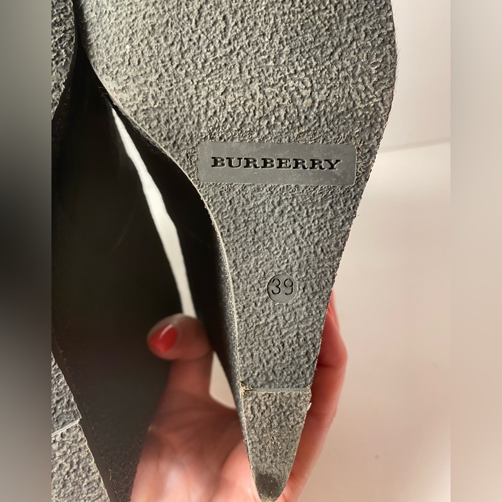 Burberry prorsum Benton wedge ponyhair ankle boots black 39 8.5 - Picture 9 of 10